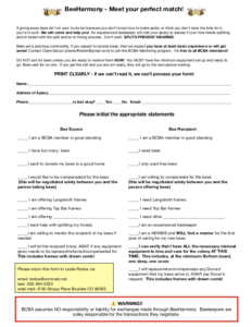 BeeHarmony Questionnaire-2026